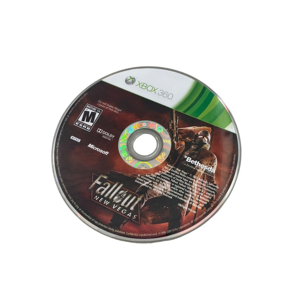Fallout New Vegas Xbox 360 Disc Only NTSC Mature 17+ Dolby Digital Bethesda